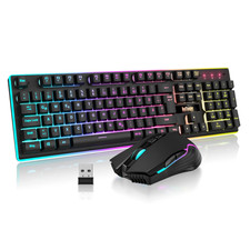 RedThunder K10 Kabelloses Gaming Tastatur Mau...