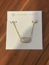 Kendra Scott Gold Initial TX gold Tone Pendant Necklace