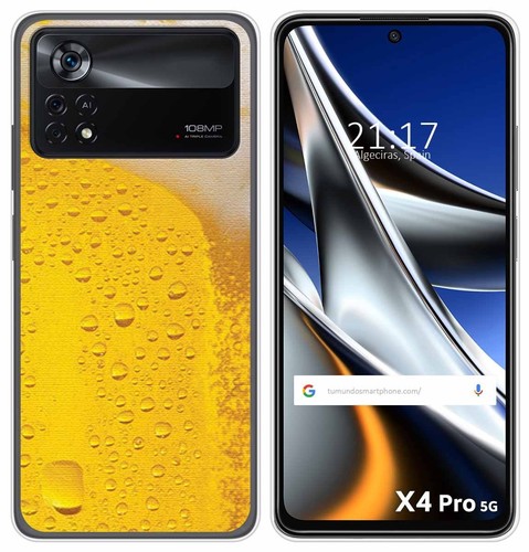 FTRONGRT Cover Per Xiaomi Poco X4 Pro 5G - Custodia Morbida In TPU Nero, Anti Shock E Antigraffio - 2