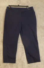 Ladies Talbots Curvy Navy Blue Dress Pants Size8P Petites