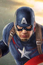 Captain America Portrait (2) Fridge Magnet Lot Up