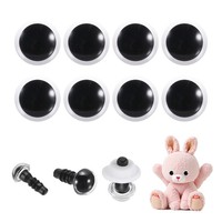 8Mm Sicherheitsaugen FüR Puppen, 26 StüCk Realistische HäKelaugen Schwarz