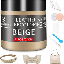 Leather Recoloring Balm,8.5Oz Leather Color Restorer,Beige Leather Repair Kit fo