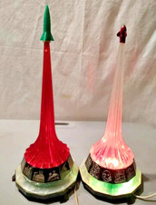 Vintage Soviet Space Age Lamps 1960s Set of 2 Rocket Lights - Cosmonaut Surprise