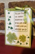 St. Patrick's Irish Blessing Ceramic Plaque With Satin Ribbon