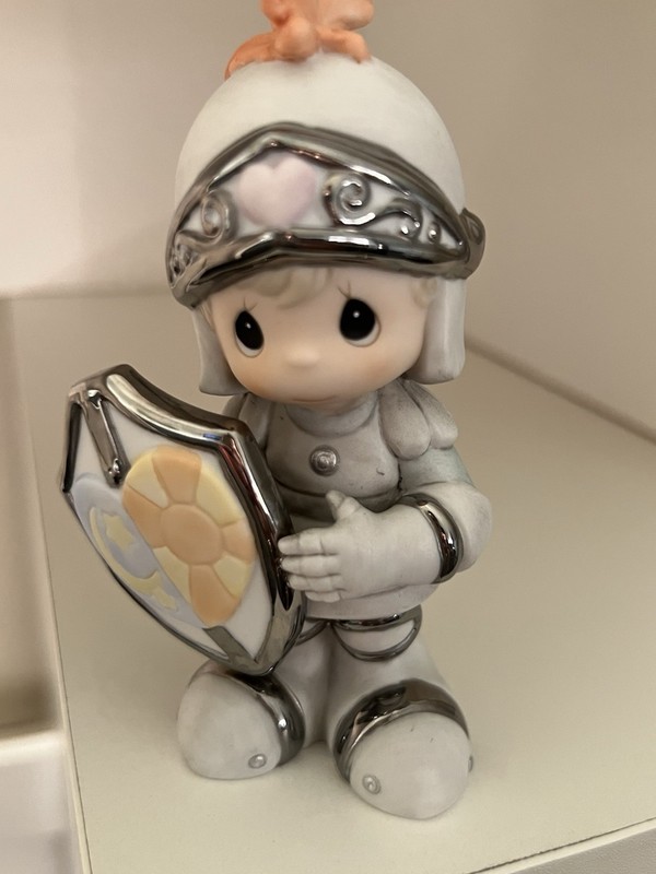 Enesco Precious Moments White/Silver Knight Figurine 2002 108604
