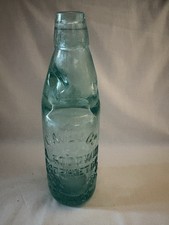 Vintage Green Bottle With Glass Marble Stopper.  Cave & Co