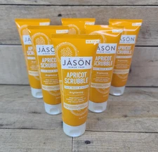 Jason Natural Brightening Apricot Scrubble Facial Wash & Scrub 4 oz Lot of 6