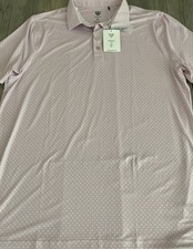 Graham Luxe Mens Lennox Polo Shirt Geometric Berry XL