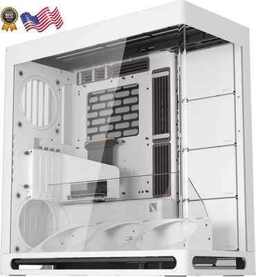 HAVN HS 420 VGPU Dual-Chamber Mid Tower ATX PC Case White PCIe 5.0 Vertical GPU