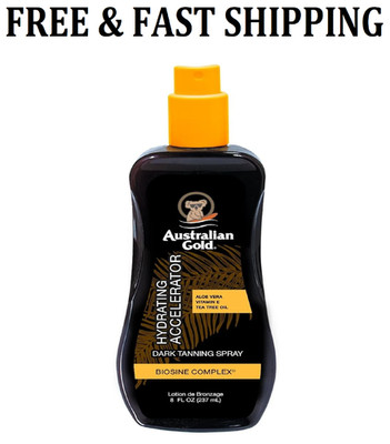 Australian Gold Dark Tanning Accelerator Spray Gel, 8 Ounce | Moisturize