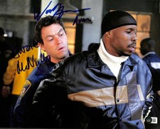 Dominic West & Wood Harris The Wire Signed 11x14 Photo BECKETT