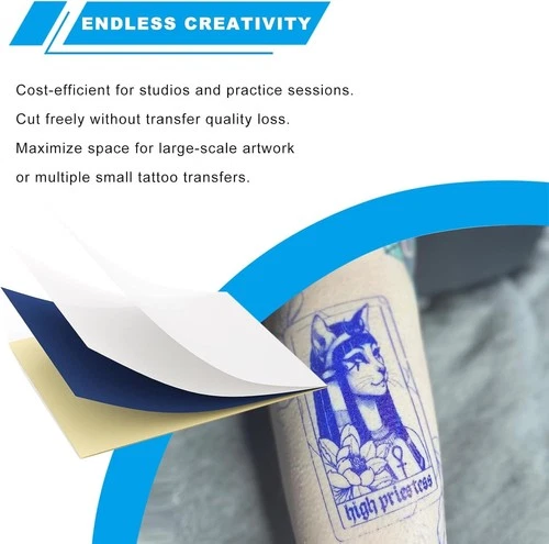 Tattoo Transfer Paper Stencil Carbon Thermal Tracing Hectograph Supplies Sheets image 7