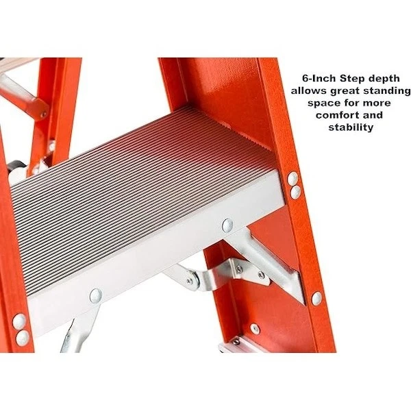 Louisville Fy8002 Soporte de escalones, 2 peldaños, capacidad de carga de 375 lb, 24 pulgadas en total Foto 3 de 4