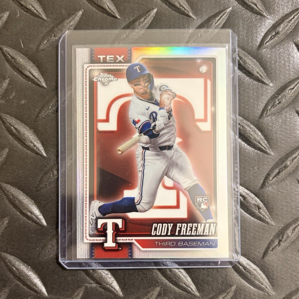 2025 Topps Chrome Cody Freeman Lightboard SSP RC #255 Texas Rangers Baseball