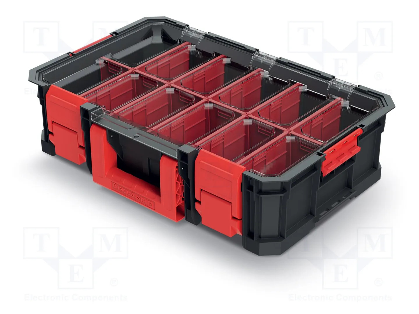 Kistenberg Schwarz Organizer Sortimentsbox Werkzeugkiste Kleinteilebox Mit Trennwänden, Version: Kms553515s, 517 X 331 X 134 - Bild 2