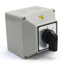 32A Changeover Switch with Box, On-Off-On 3 Poles Universal Rotary Cam Selector