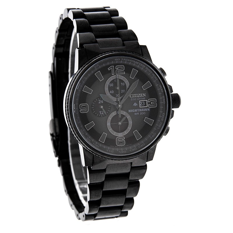 Citizen Eco-Drive Nighthawk Flight Chrono Men's Blk ION Watch CA0295-58E