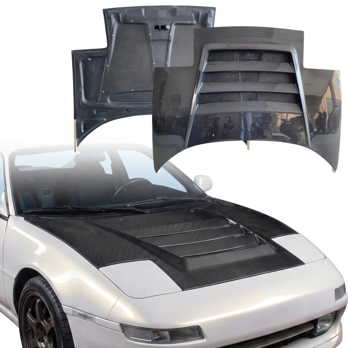 ModeloDrive Carbon Fiber BSPO Hood (front) (SW20) for MR2 Toyota