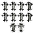 20 Pcs Cross Patches Iron On Cross DIY Decor Patches for Jeans Hats Shirts Ba...