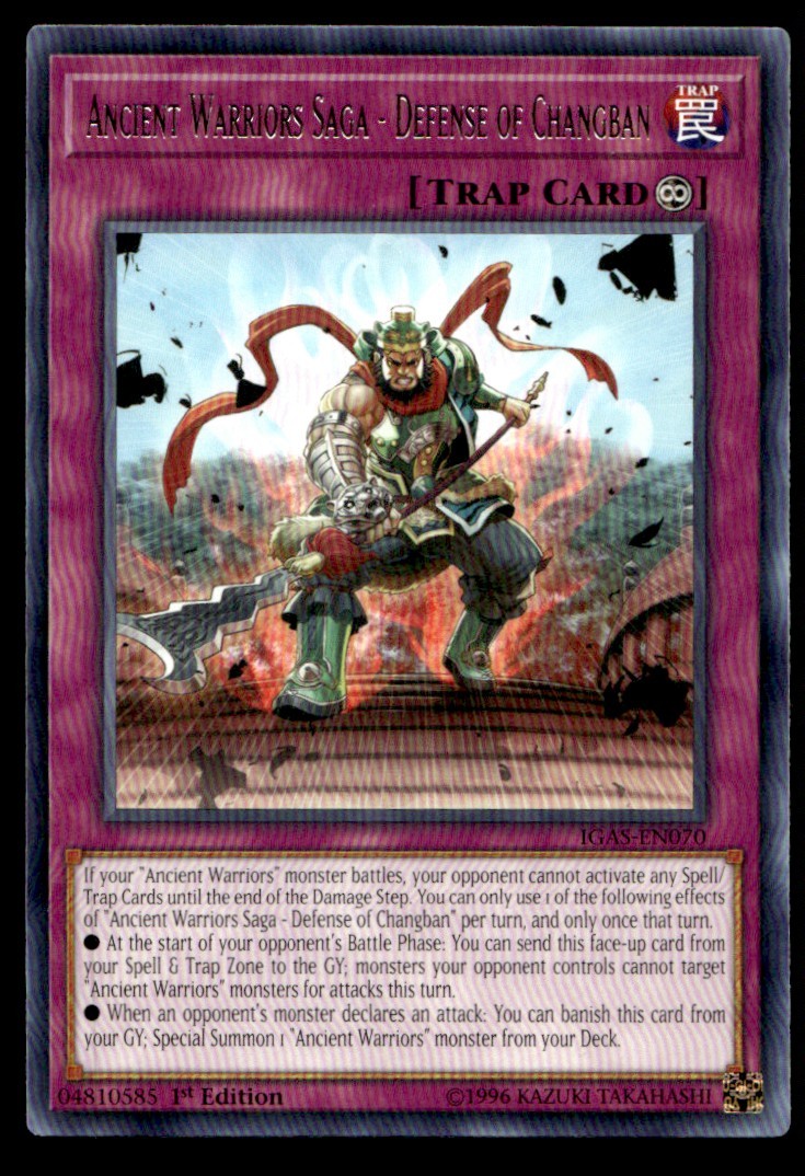 Ancient Warriors Saga - Defense of Changban -  IGAS-EN070 - 1st Edition - YuGiOh