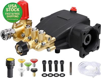 #ad Horizontal Triplex Pressure Washer Pump 2800 3700 PSI 5 8 HP $289.93