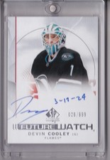 DEVIN COOLEY /50 Inscribed Future Watch Auto RC /999 SP Authentic 2024-25 Rookie