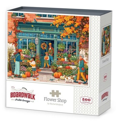 Boardwalk Puzzles Flower Shop, 500 Piece Jigsaw Puzzle for Adults, Made in USA