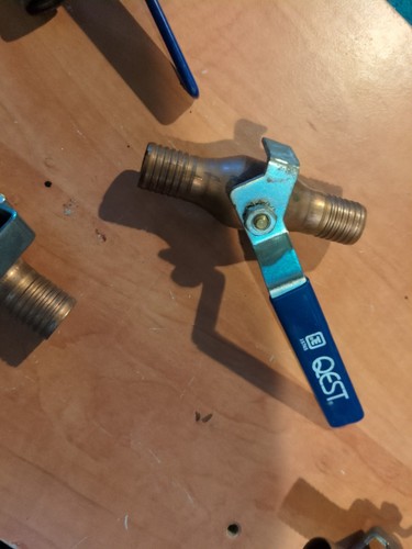 1x Qest copper Ball/shutoff Shut-off valve Crimp 3/4" 15765 NOS New Plumbing