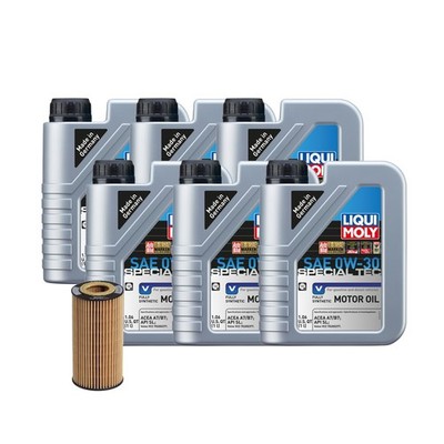 6L Liqui Moly Special Tec V 0W30 Hengst Oil Change Kit for Volvo S60 XC60 2.5L