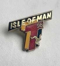 Isle of Man TT 1998 Metal Enamel Small Pin Badge Motorcycle Classic Bike Vintage