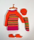 New ListingVintage 1968 Mattel Barbie Skipper Skimmy Stripes #1956 Mod Outfit-Near Complete