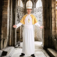 Hauntlook Pious Pope Halloween Costume Catholic Cardinal Bishop Pontiff Clergy