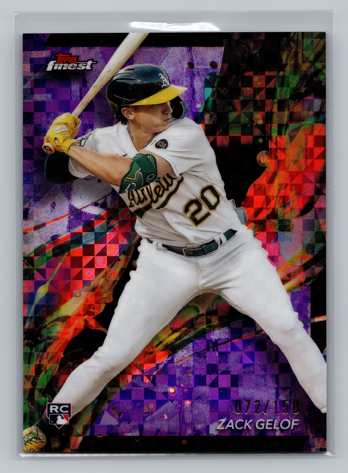 2024 Finest #59 Zack Gelof Purple Checkerboard Refractor #/150