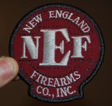 RARE VINTAGE N.E.F. NEW ENGLAND FIREARMS CO. GUN PATCH GARDNER MA. MADISON NC.