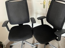 STEELCASE Reply Ergonomic Office Chair / Black Mesh back Fabric Seat/4D Armrests