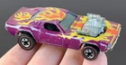 Vintage Hot Wheels Redline 1974 Plum Rodger Dodger Flying Colors - Plastic Base!