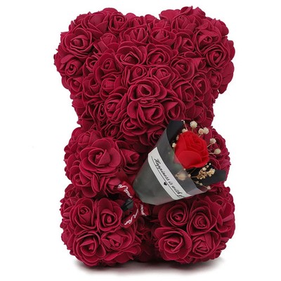 1Pc 25M Artificial Flower Eternal Rose Teddy Bear for Mom Mother'S Day Birthday 