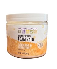 Aura Cacia Aromatherapy Foam Bath Refreshing Tangerine & Grapefruit 14 Oz HTF