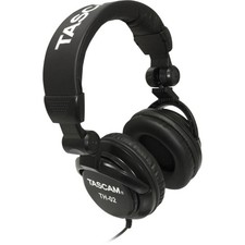 Tascam TH02B Closed Back Headphones Foldable Lightweight Stylish Comfort Black
