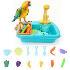 Bird Bathtub Parrot Shower , Bird Automatic Bathtub with Faucet Bird Bathing ...