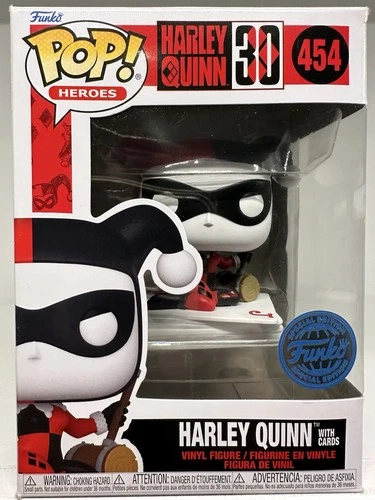 Funko Pop! DC Universe Harley Quinn With Cards GameStop Exclusive #454 NEW 156-4