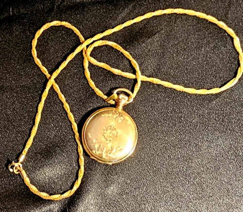 Antique American Waltham Ladies Pocket Watch on Chain ( running )