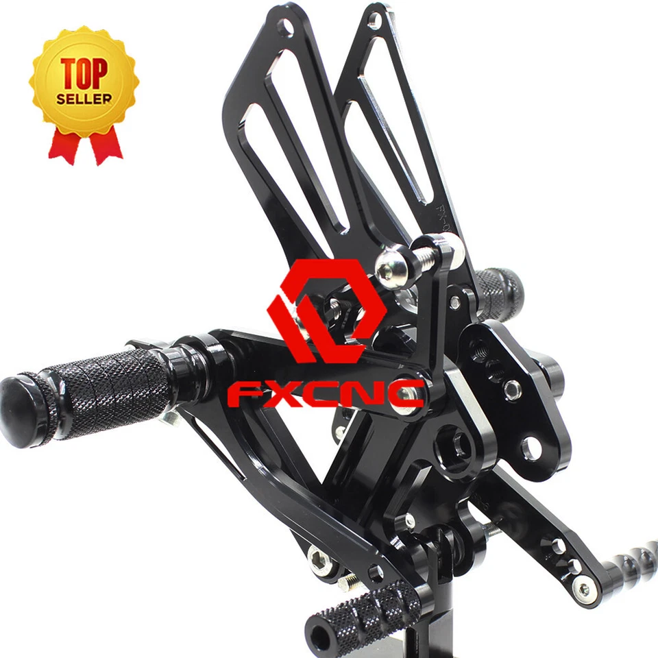 Reposapiés negro para Kawasaki Ninja ZX6R ZX636 ZX9R 1999 2000-2002 Foto 3 de 4