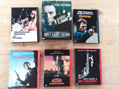 CLINT EASTWOOD : DIRTY HARRY EDITION - UNCUT - 5 DVDs - ab 18 - GRATISVERSAND