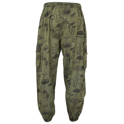 Siesta Fair Trade Mushroom Print Cargo Pants - Picture 3 of 6