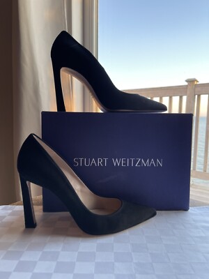 Stuart Weitzman*RARE*Chicster Black Moare Lame Stiletto Heel