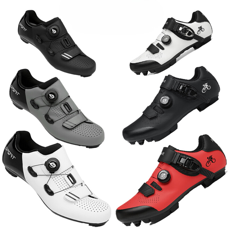 Zapatos de bicicleta de montaña para hombre Zapatillas de ciclismo de carretera con hebilla giratoria Zapatos de ciclismo