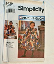 Girl's Dress Doll Daisy Kingdom Sewing Pattern Uncut 9429 Size 3-6 New