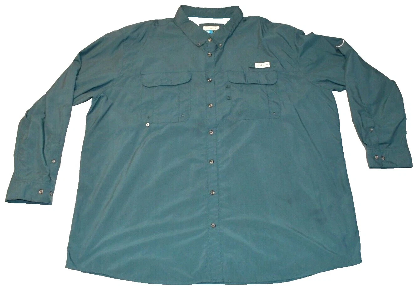 Magellan Nylon Long Sleeve Casual Button-Down Shirts for Men